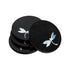 Black Limestone Coasters with Mother of Pearl Inlay (Set of 4)